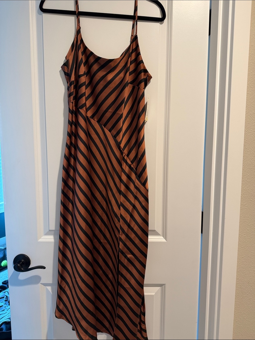 a new day Brown and Black Striped Slip Midi Dress - Picture 3 of 3